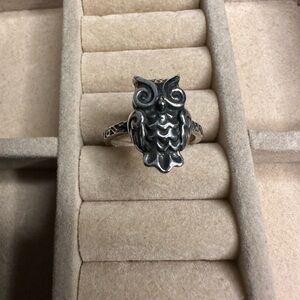 James Avery Silver Owl Motif Ring